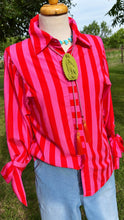 Poppy Pink Striped Top