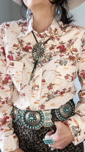 Howdy Hanny Wagon Wheel Pearl Snap Blouse