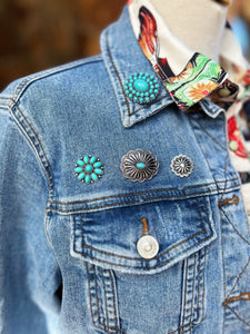 Cluster Turquoise Pin Set