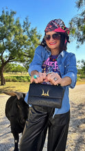 Ostrich Leather Black Bag