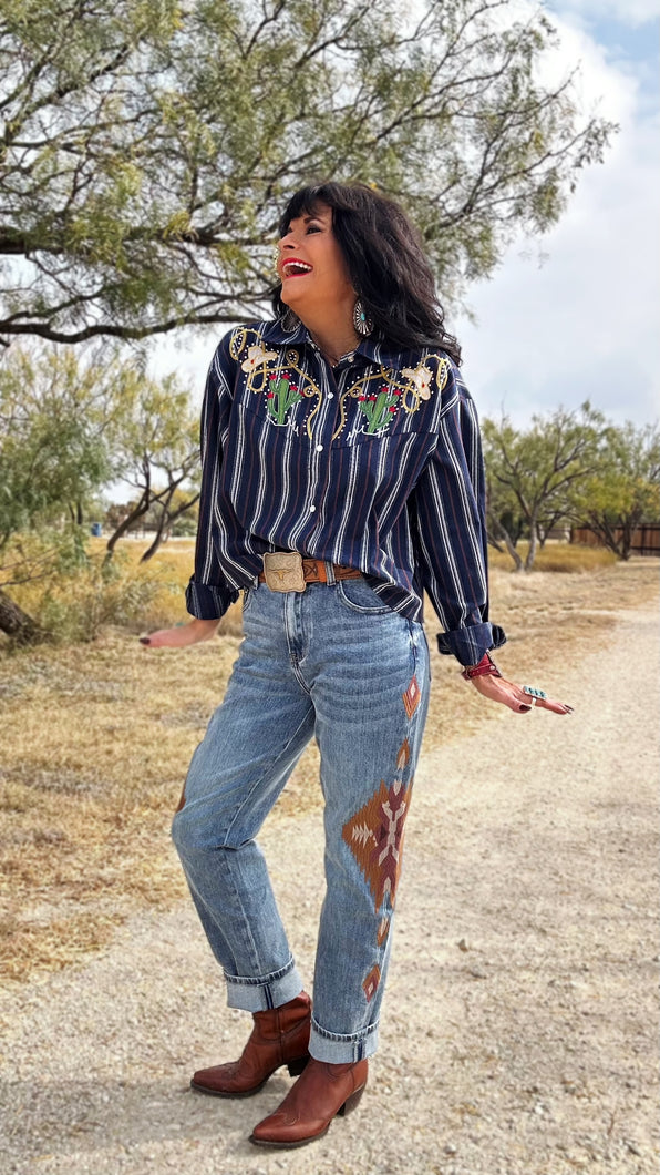 The Stage Coach Embroidered Shirt