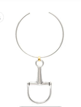 Silver Horse Bit Choker Necklace