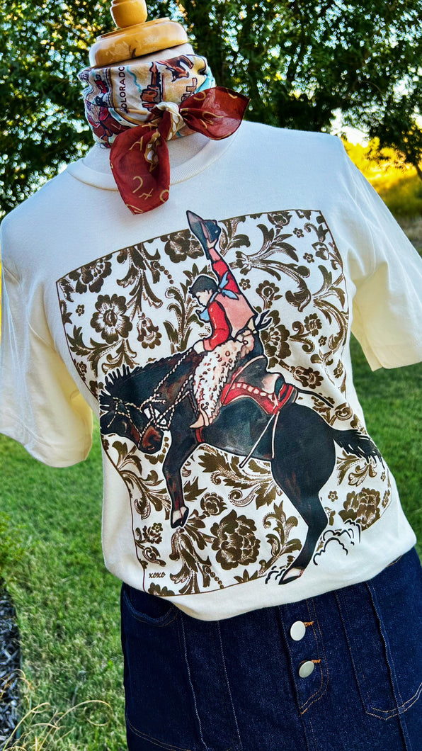 Saddle Flower Bronc XOXO Tee