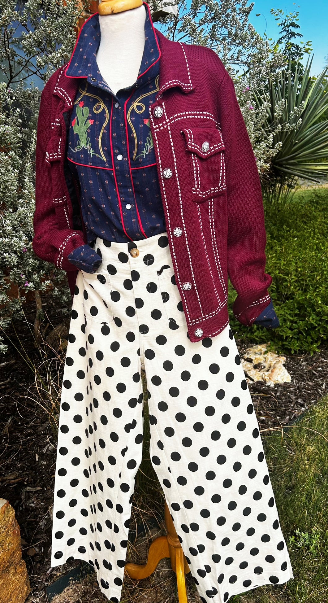 Polka Dot Wide Leg Pants