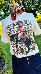 Saddle Flower Bronc XOXO Tee
