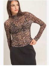 Leopard Mesh Top