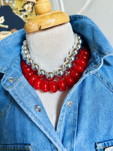 Chunky Silver Bead Necklace