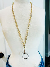 Silver Horse Bit On Gold Chain