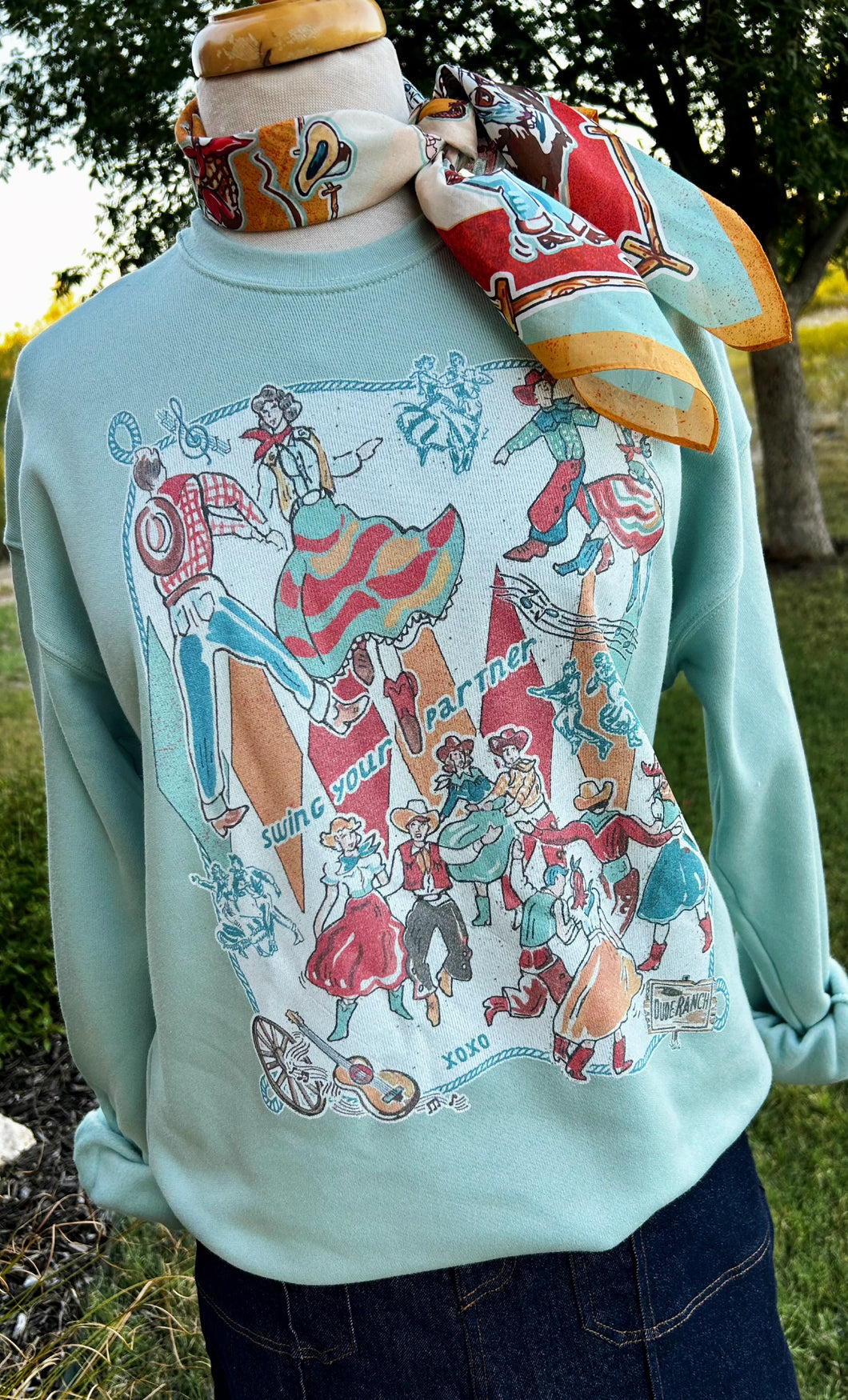 Dance At The Ranch Party XOXO Sweatshirt