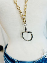 Silver Horse Bit On Gold Chain