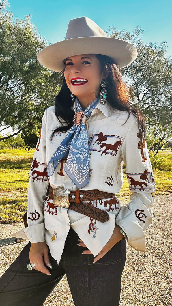 Cowboy Guitar XOXO Scarf slide