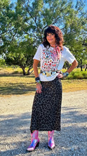 Leopard Olive Midi Skirt
