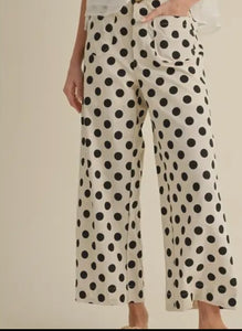 Polka Dot Wide Leg Pants