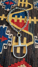 Large Silver Horse Bit Necklace