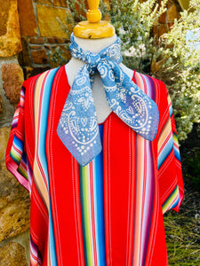 XOXO Cowboy Blues Scarf