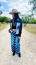 Denim Polka Dot Barrel Jeans