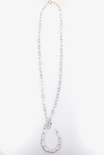 Large Gold Horseshoe Pendant Necklace