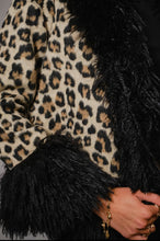 Leopard Fur Trim Coat
