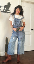 Distressed Wide Leg Overalls