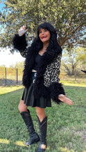 Leopard Fur Trim Coat