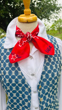 USA Red Embroidered Bandana