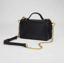 Ostrich Leather Black Bag