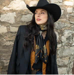 FringeScarves Saddle Up Black
