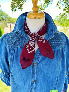 Embroidered Aggie Bandana