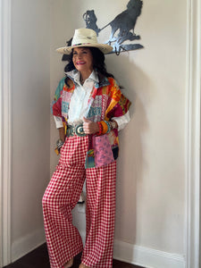 Red Gingham Pants