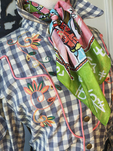 Western Embroidered Cactus 🌵 Blouse