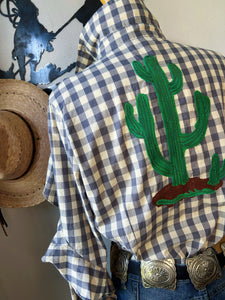 Western Embroidered Cactus 🌵 Blouse