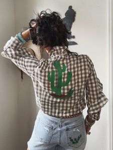 Western Embroidered Cactus 🌵 Blouse