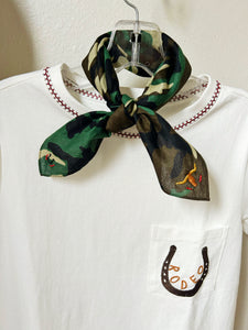 Embroidered Round Up Camo Bandana