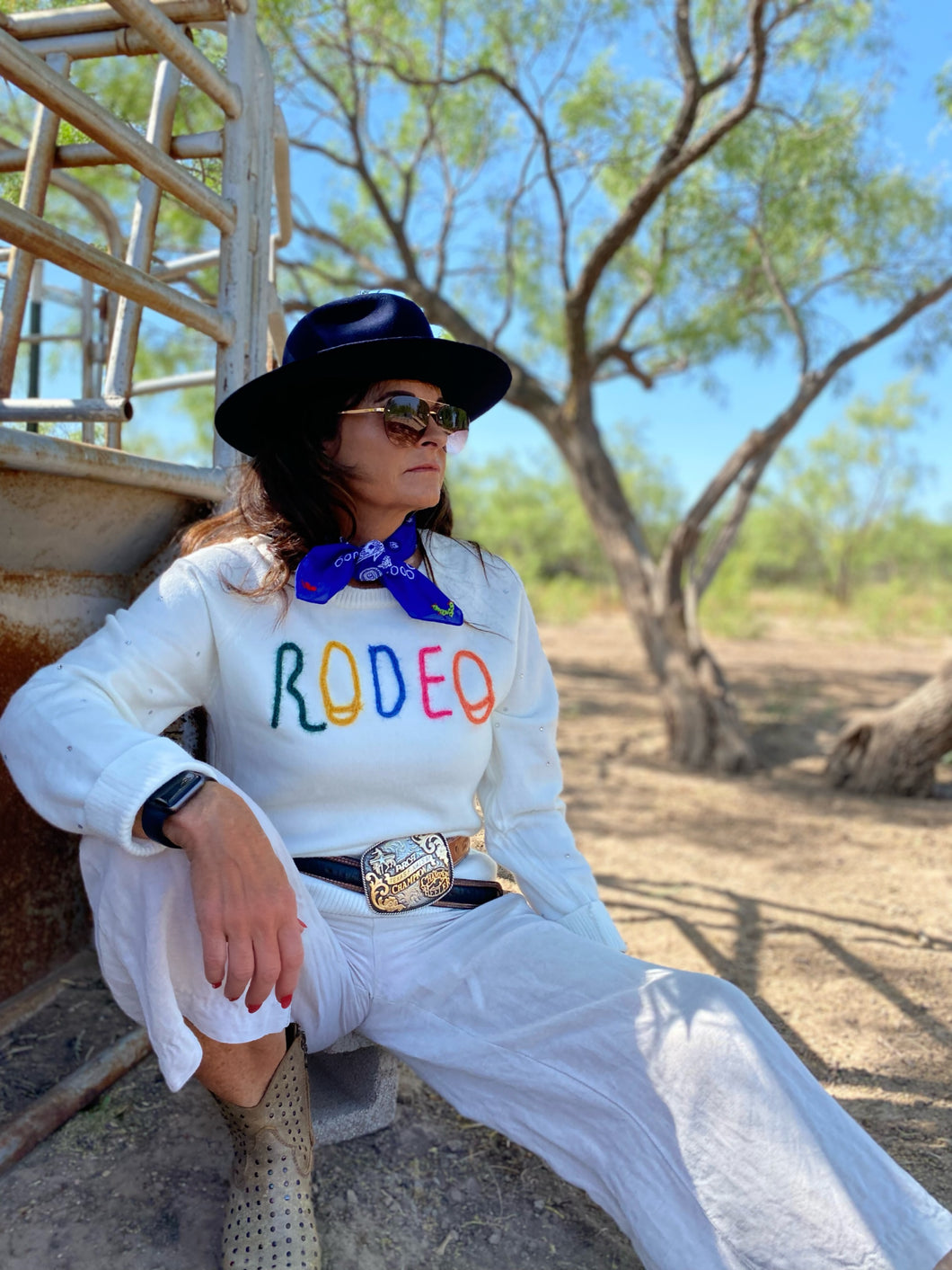 Rhinestone Rodeo Sweater-Pradera - purveyors of the west