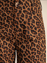 Rhinestone Leopard Cropped Pants