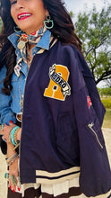 Just One Of Them Days Rodeo Patchwork Varsity Bomber Jacket