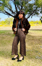 Rhinestone Leopard Cropped Pants