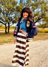 Just One Of Them Days Rodeo Patchwork Varsity Bomber Jacket