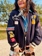 Just One Of Them Days Rodeo Patchwork Varsity Bomber Jacket