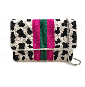 Small Beaded Crossbody Bag Spotted-Pradera - purveyors of the west