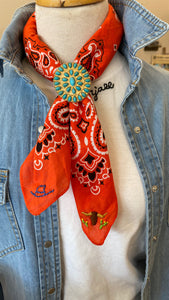 Embroidered Cattle Call Bandana-Pradera - purveyors of the west
